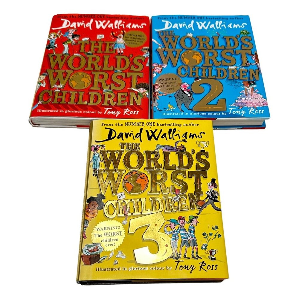 Worlds‎ Worst Children David Walliams Books Lot 3 Vol 1 2 3 HC DJ